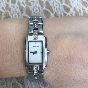 Vintage Fossil stainless steel watch